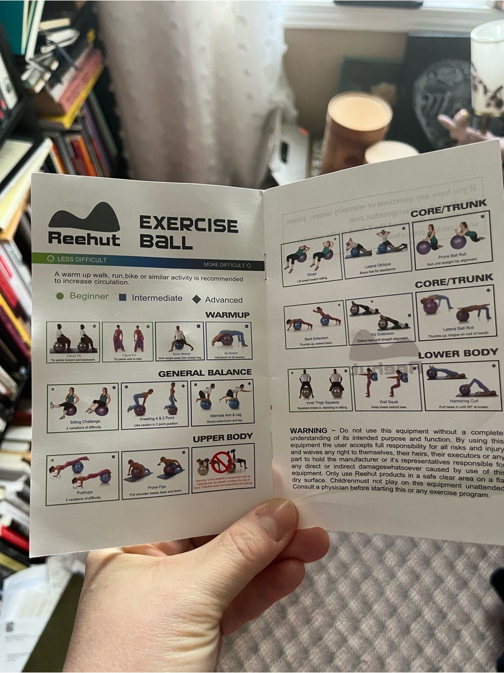 Red Exercise Stability Ball - Picture 7 of 8